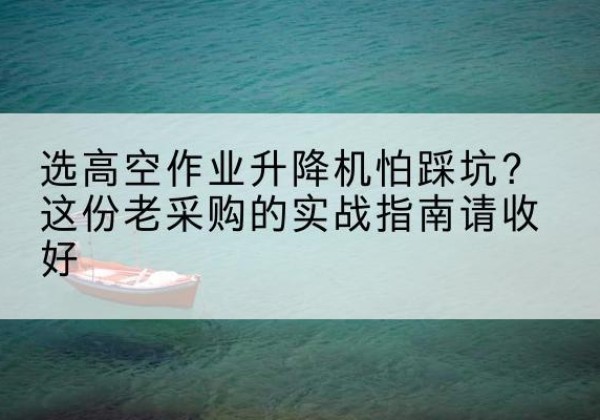 新丰高空作业升降机厂家推荐-选高空作业升降机怕踩坑？这份老采购的实战指南请收好